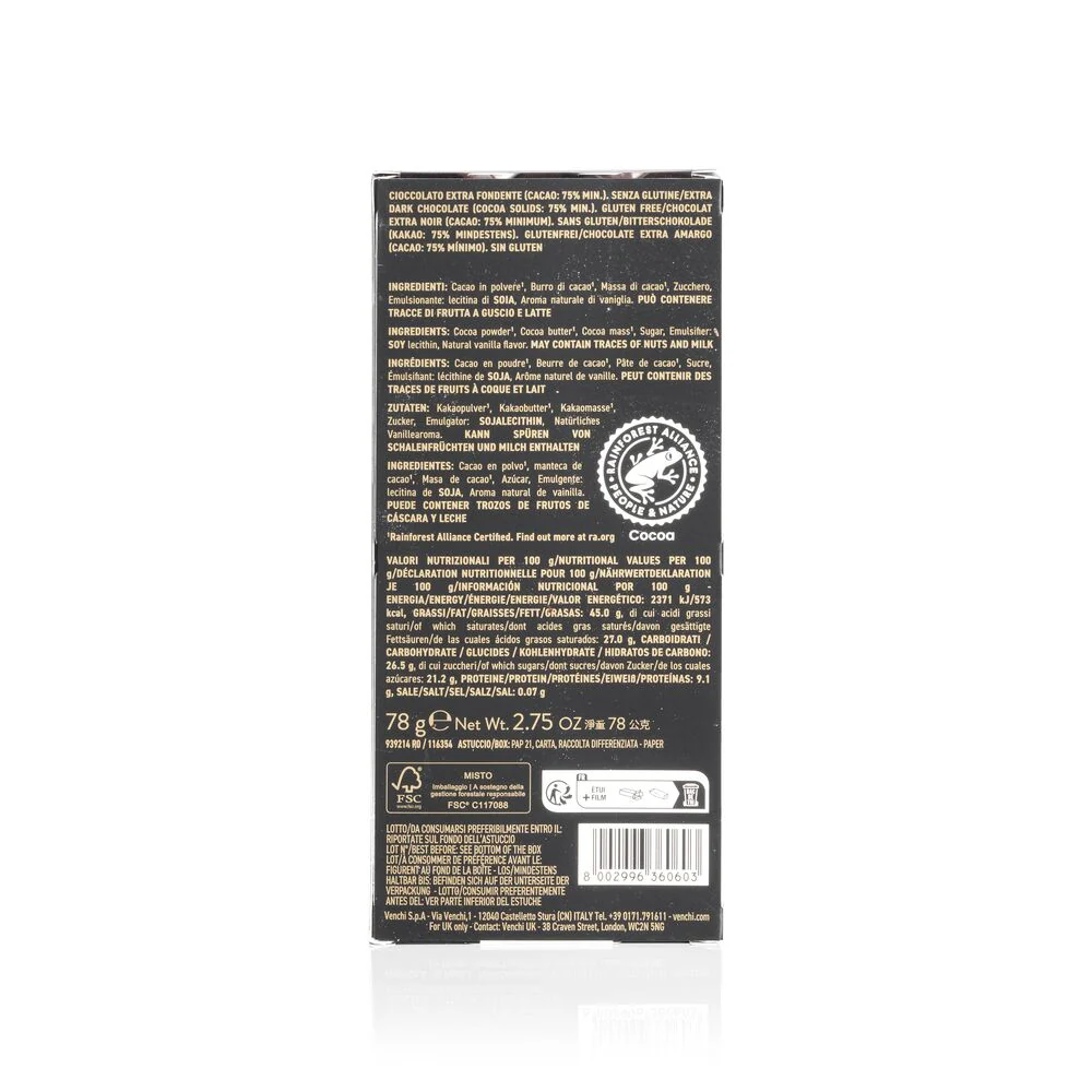 75% Extra Dark Chocolate Bar - Image 5