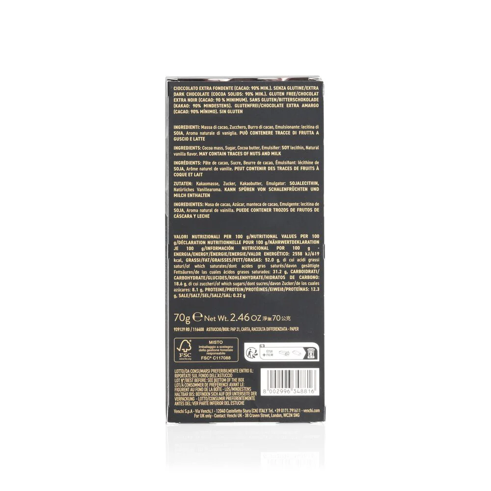 90% Extra Dark Chocolate Bar - Image 5