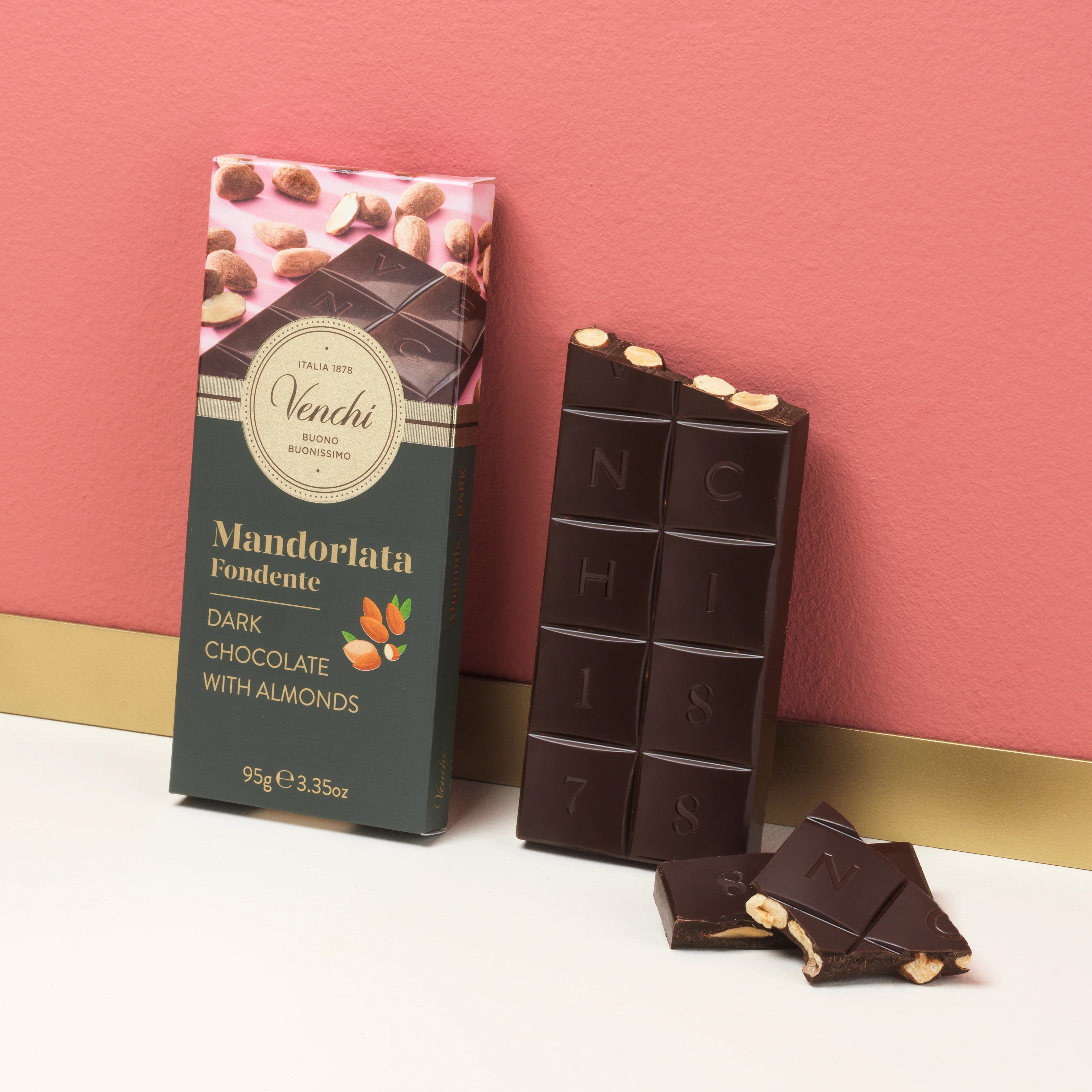 Dark Chocolate with Toasted Almond Bar 95 g