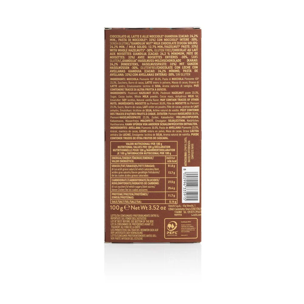 Milk Gianduia Hazelnut bar 100 g - Image 5