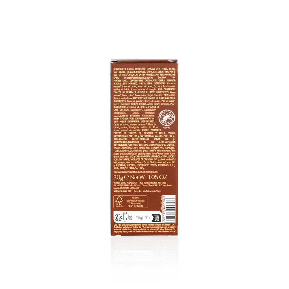 Mini 75% Dark Chocolate Bar 30g - Image 3