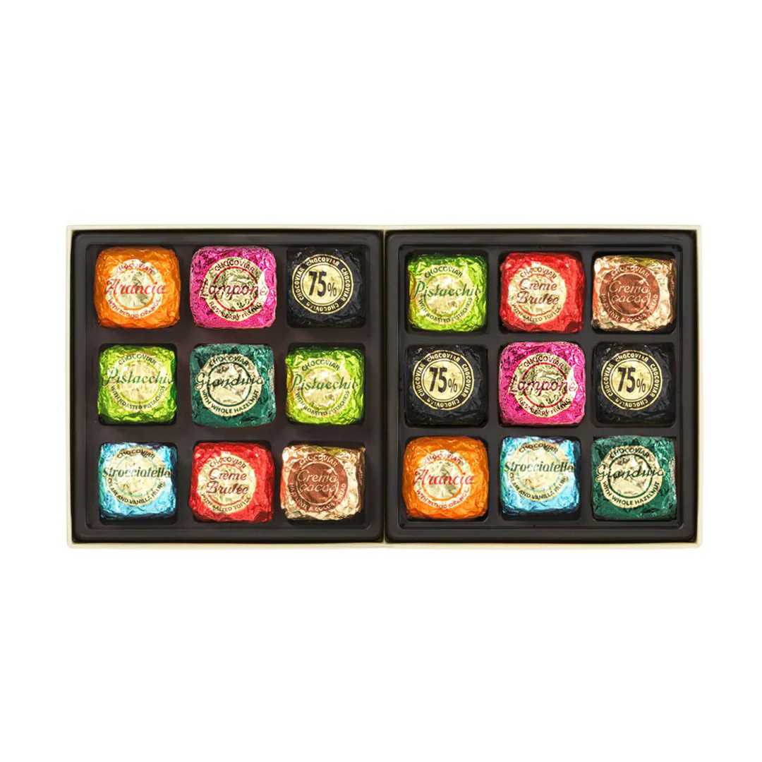 Murrine Chocoviar Rectangular Orange Gift Box (18 pcs) - Image 2