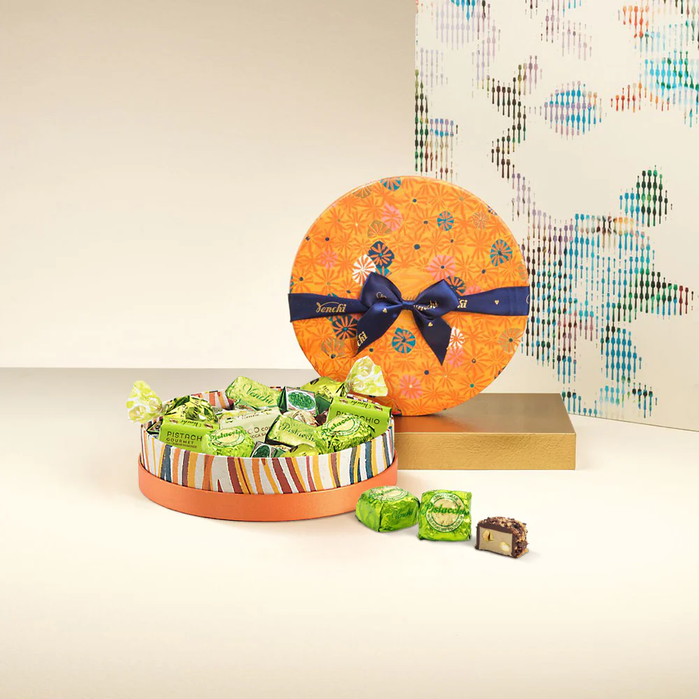 Murrine Pistachio Medium Round Hamper