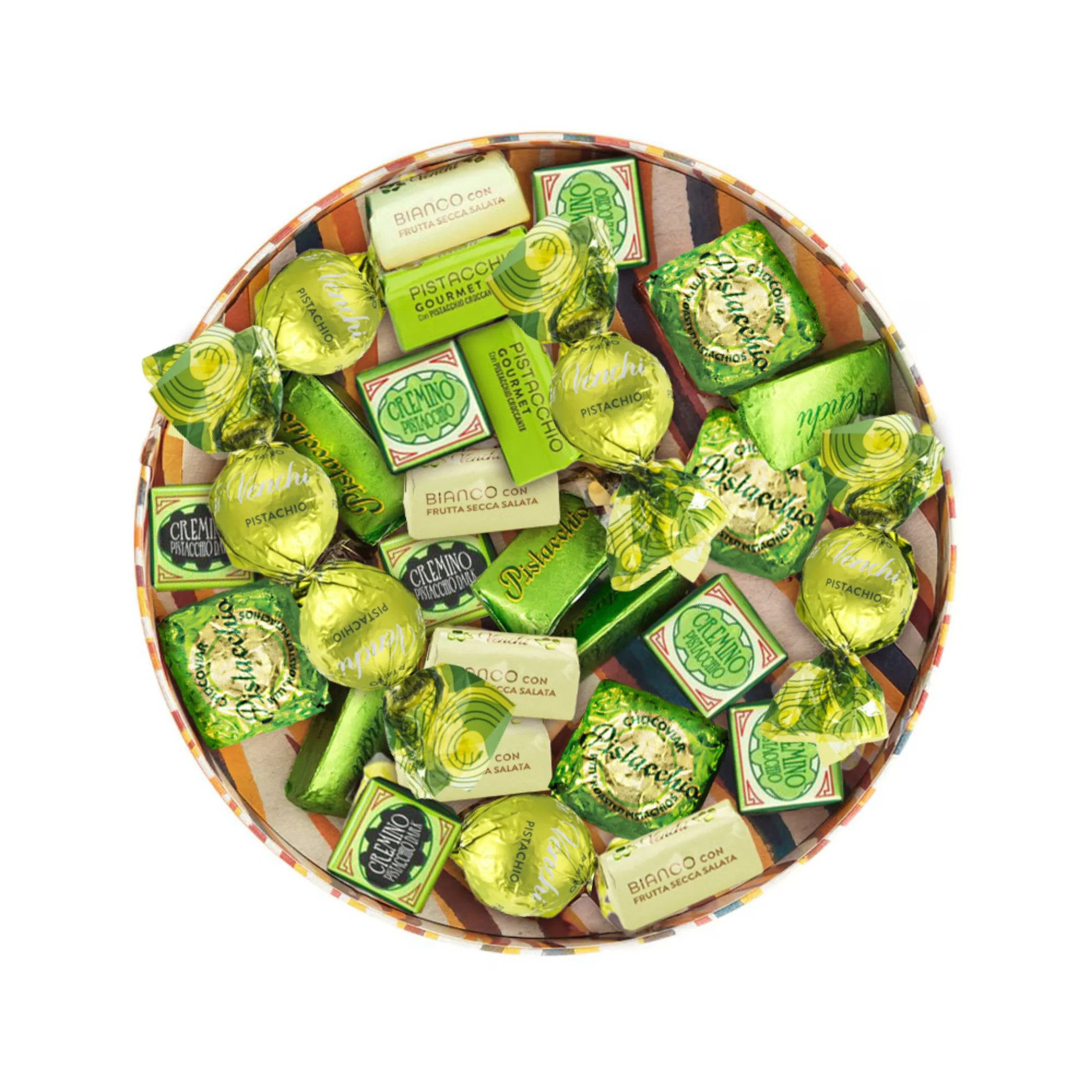 Murrine Pistachio Medium Round Hamper - Image 4
