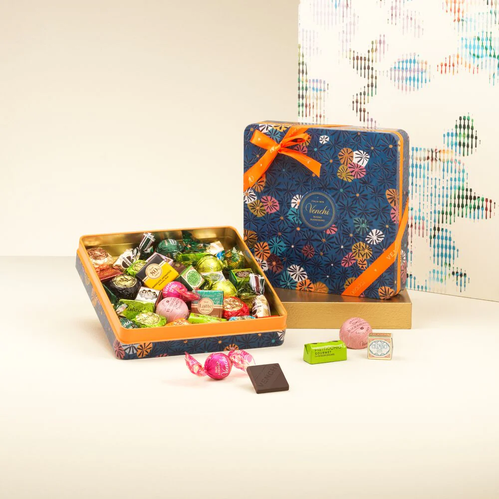 Murrine Square Metal Tin