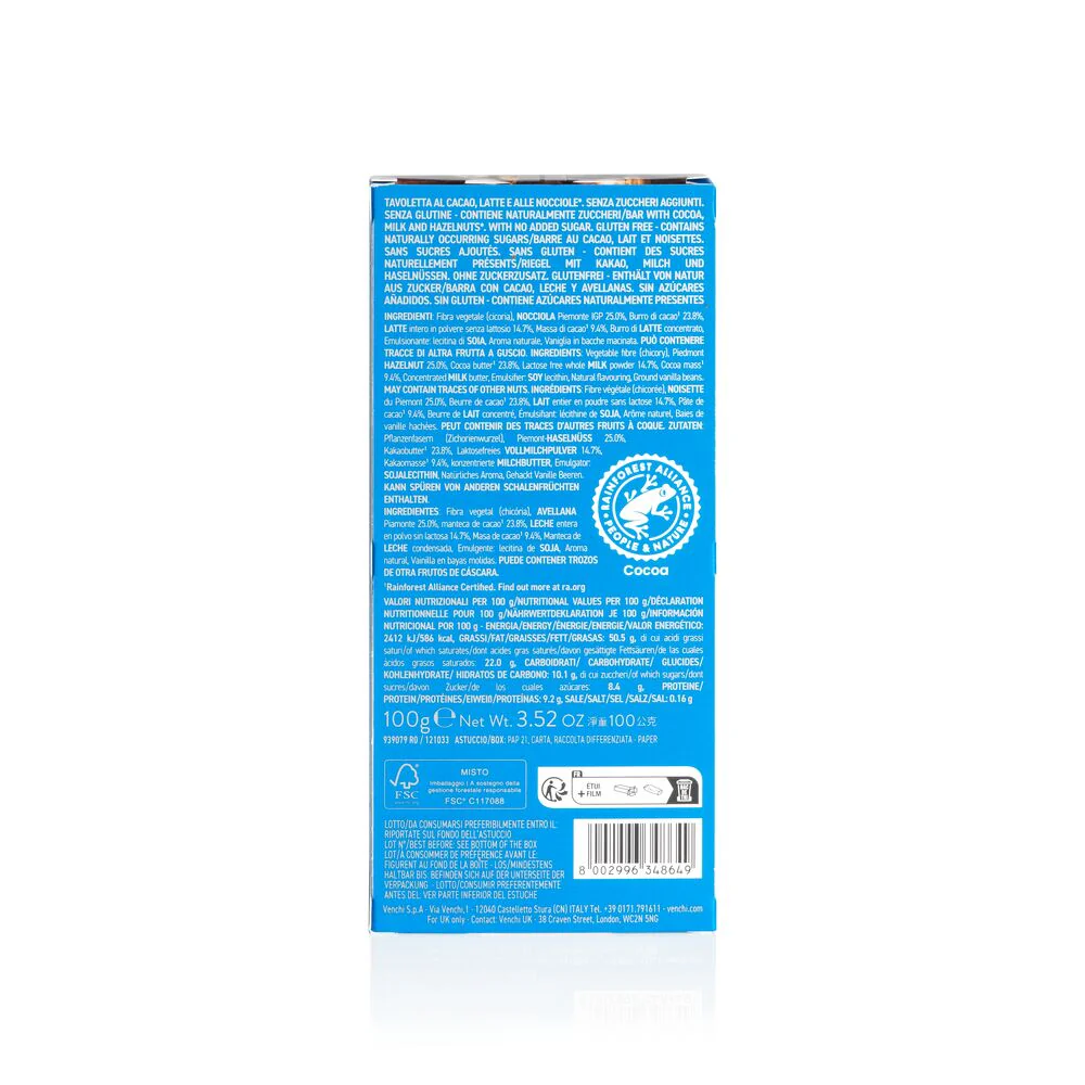NO Added Sugar Milk Chocolate Hazelnut Bar - Image 5