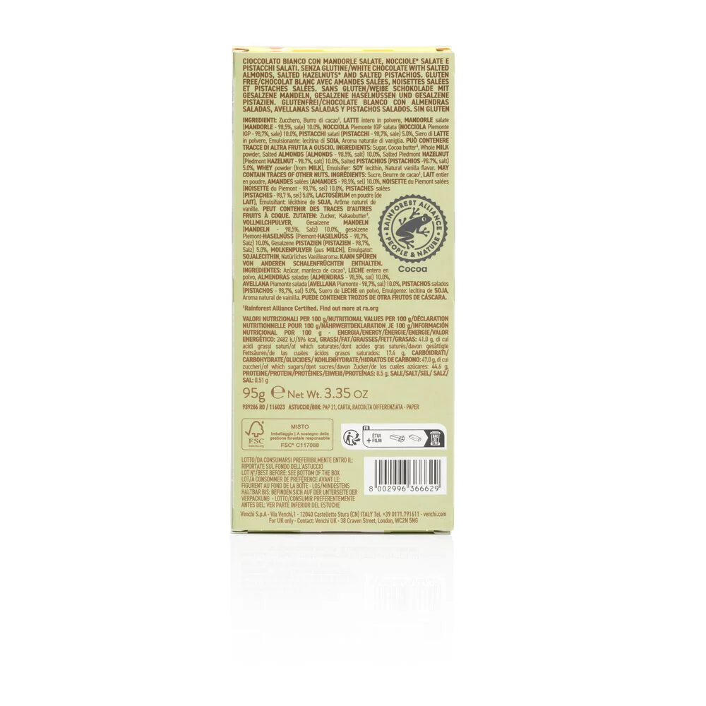 White Chocolate with Salted Nuts bar 95 g - Image 4